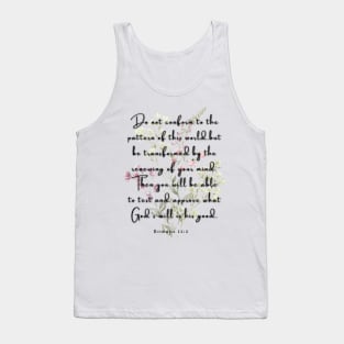 Romans 12:2 Famous Bible Verse. Tank Top